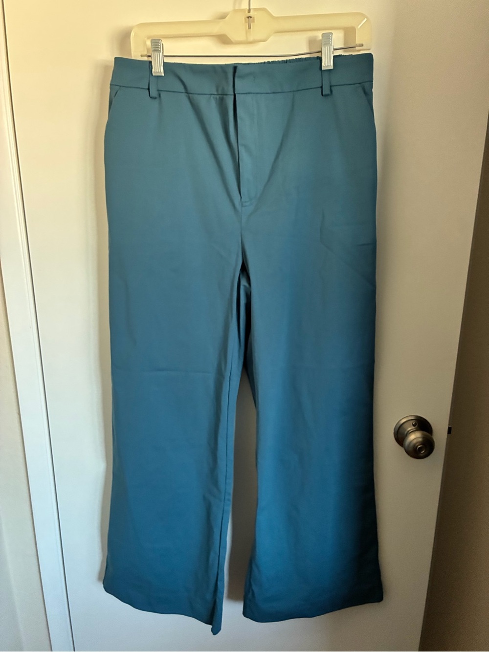 HALARA Men's Teal Straight-Leg Dress Pants